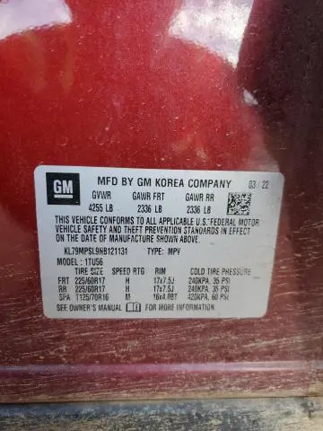 2022 CHEVROLET TRAILBLAZER LT  