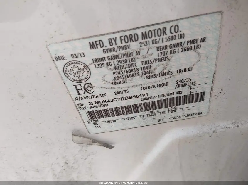 2013 FORD EDGE SEL