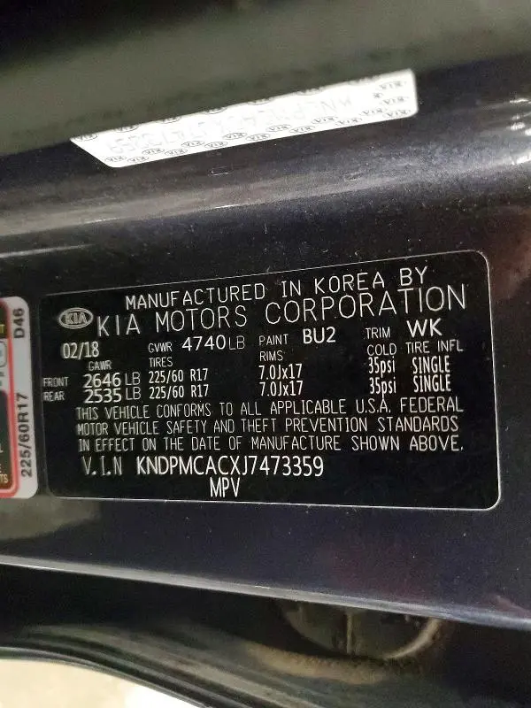 2018 KIA SPORTAGE LX  