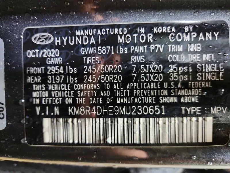 2021 HYUNDAI PALISADE SEL  