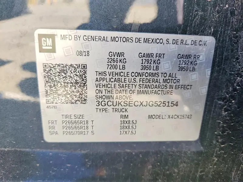 2018 CHEVROLET SILVERADO K1500 LTZ  