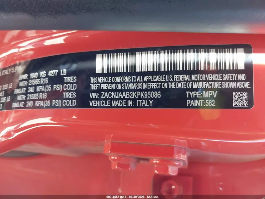 2019 JEEP RENEGADE SPORT FWD