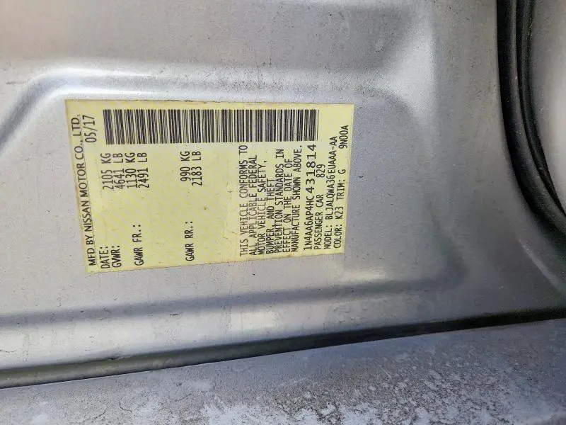 2017 NISSAN MAXIMA 3.5S  