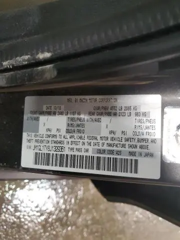 2018 MAZDA 6 GRAND TOURING  