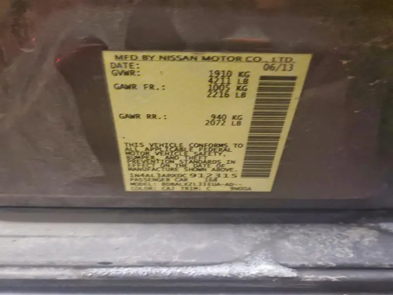 2013 NISSAN ALTIMA 2.5  