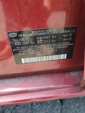2016 HYUNDAI SONATA SE  
