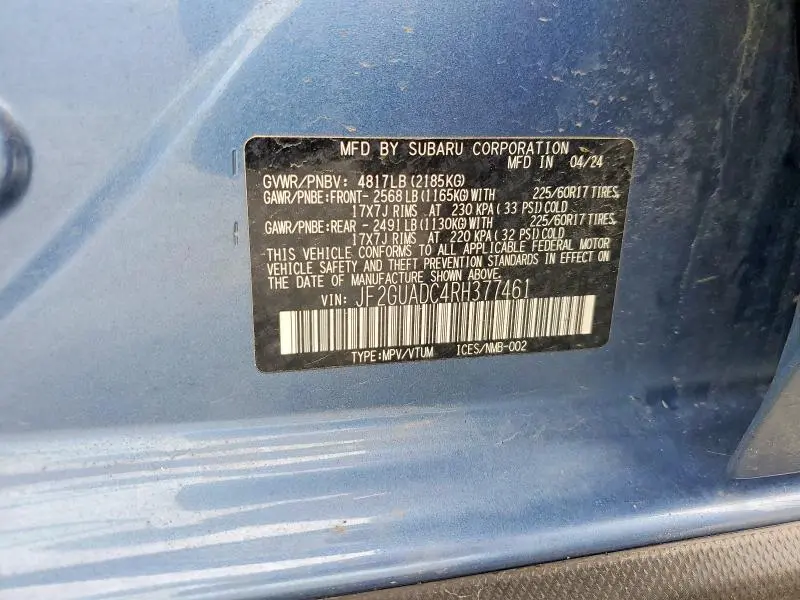 2024 SUBARU CROSSTREK PREMIUM  