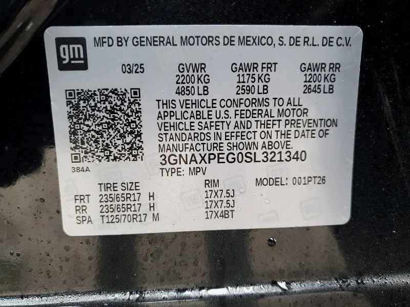 2025 CHEVROLET EQUINOX LT  