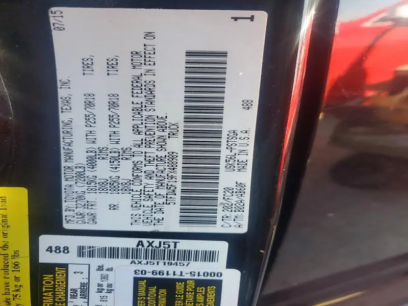 2015 TOYOTA TUNDRA SR5  