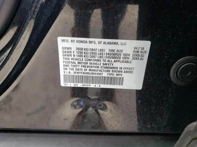 2018 HONDA PILOT ELITE