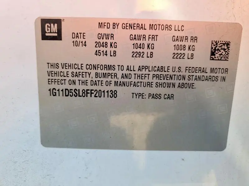 2015 CHEVROLET MALIBU 2LT  