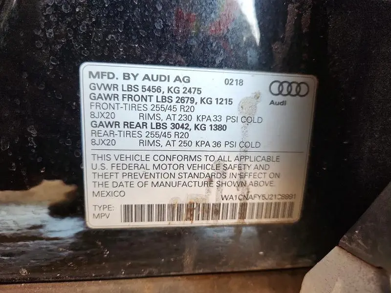2018 AUDI Q5 PRESTIGE  