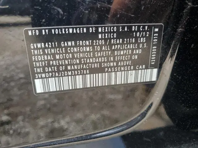 2013 VOLKSWAGEN JETTA SE  