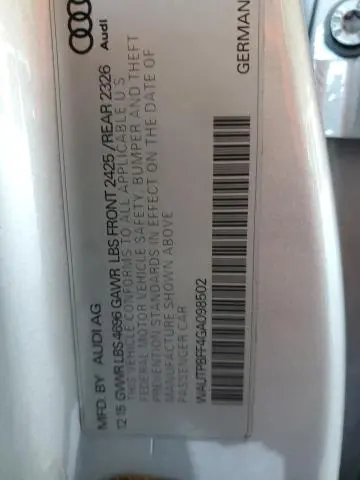 2016 AUDI A3 E-TRON PREMIUM PLUS  