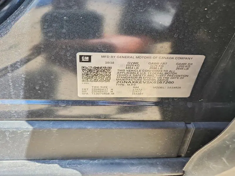 2019 CHEVROLET EQUINOX LT  