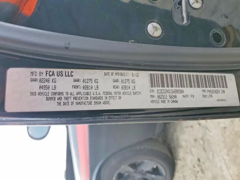 2016 DODGE CHALLENGER SXT  