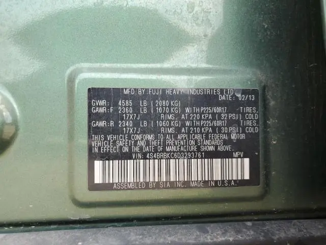 2013 SUBARU OUTBACK 2.5I LIMITED  