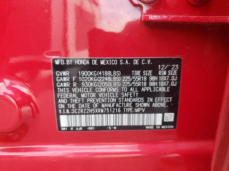 2024 HONDA HR-V SPORT  