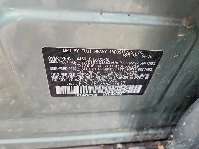 2017 SUBARU FORESTER 2.5I PREMIUM  