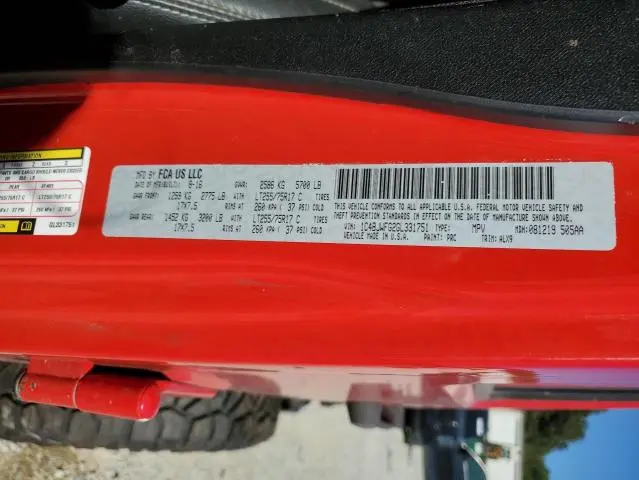 2016 JEEP WRANGLER UNLIMITED RUBICON  