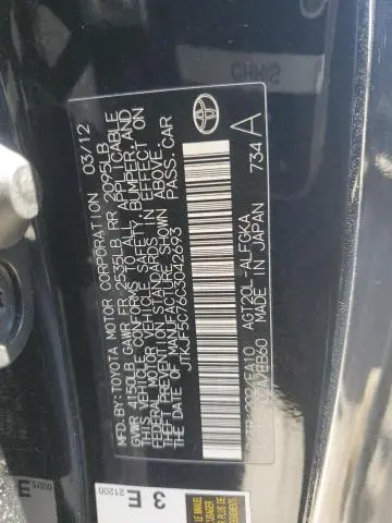 2012 TOYOTA SCION TC   