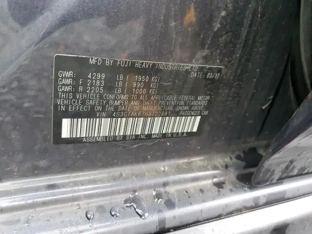 2017 SUBARU IMPREZA SPORT  