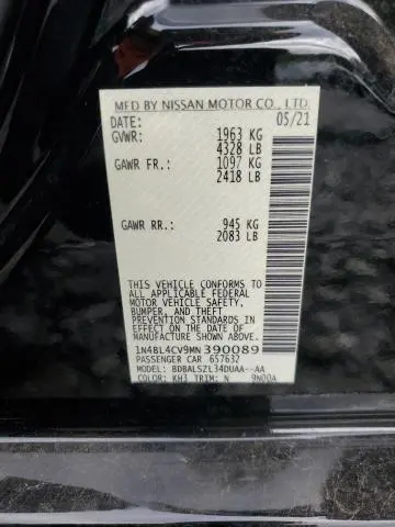 2021 NISSAN ALTIMA SR  