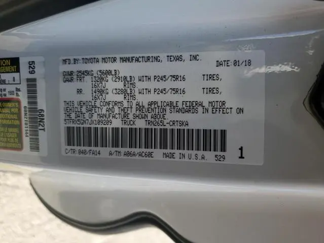 2018 TOYOTA TACOMA ACCESS CAB  