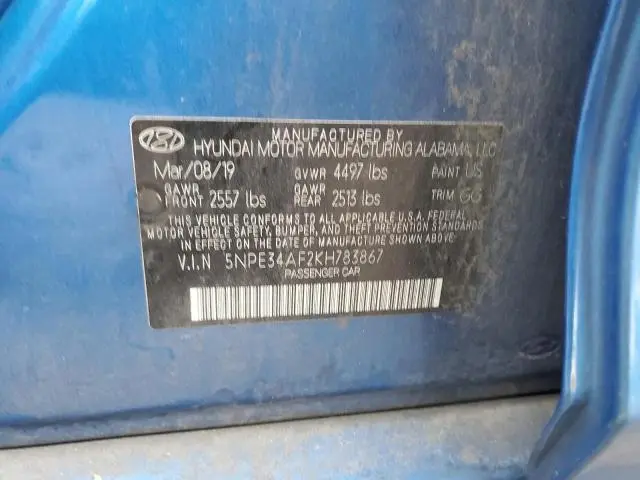 2019 HYUNDAI SONATA LIMITED  