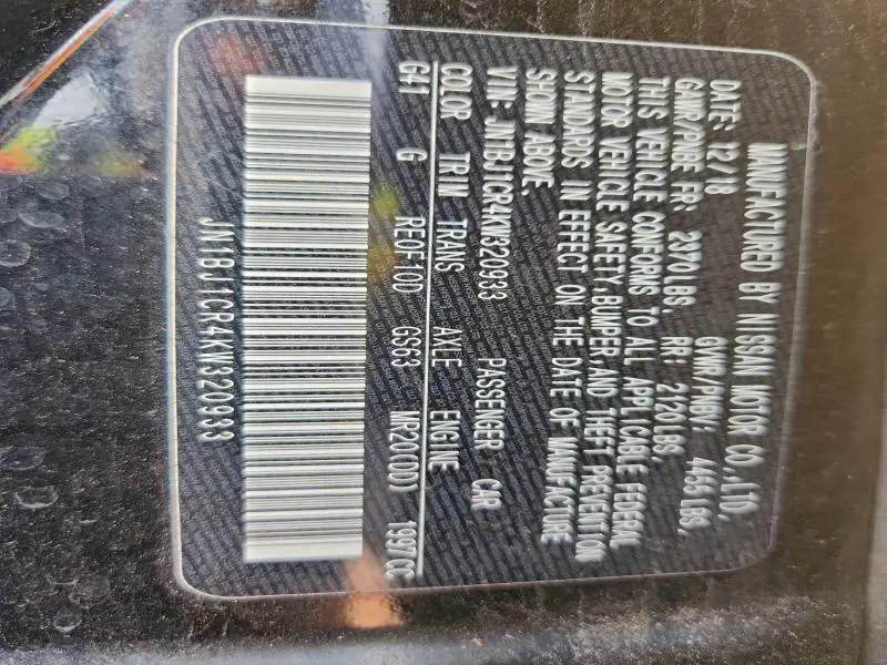 2019 NISSAN ROGUE SPORT S  