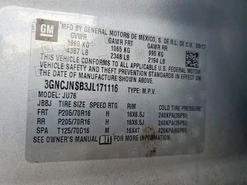 2018 CHEVROLET TRAX LS  