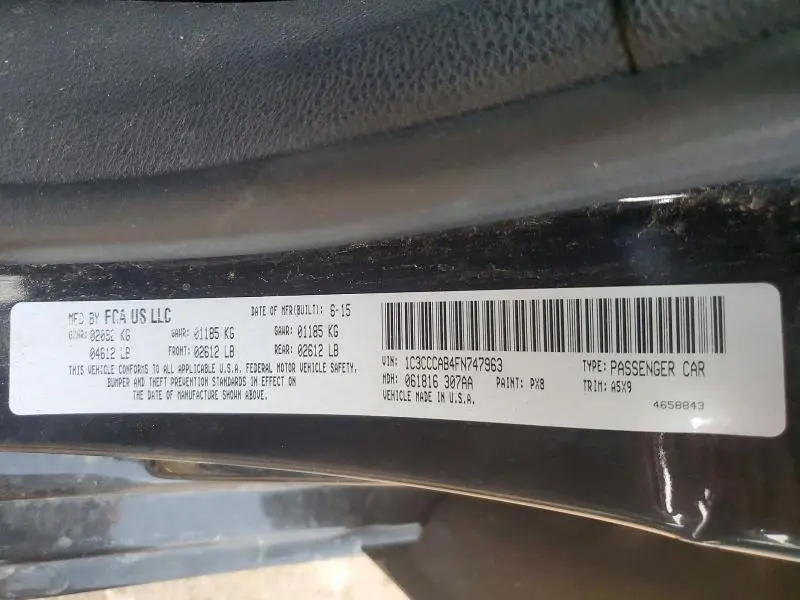 2015 CHRYSLER 200 LIMITED  