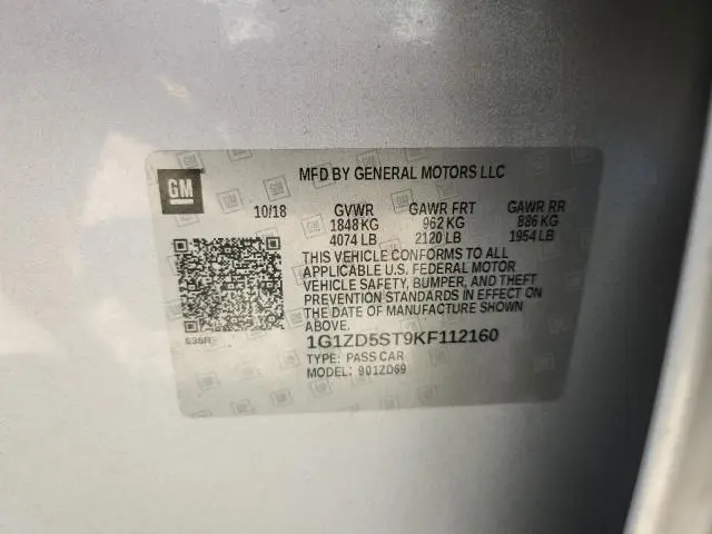 2019 CHEVROLET MALIBU LT  