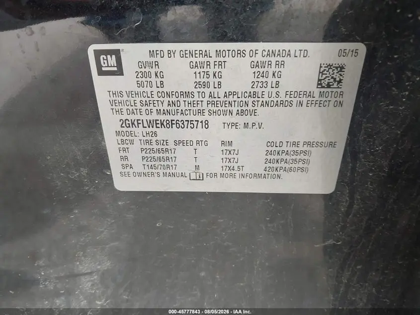 2015 GMC TERRAIN SLE-2