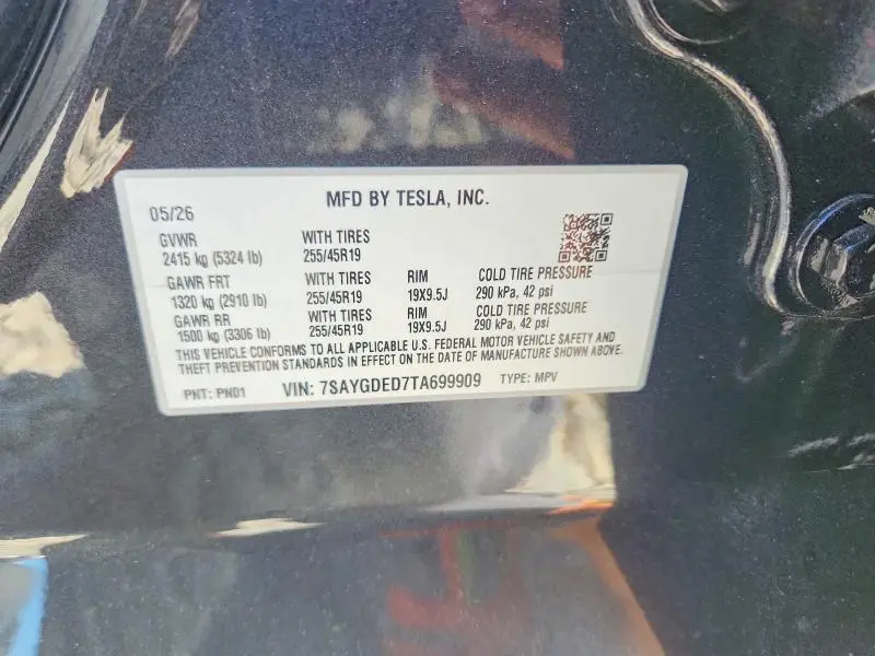 2026 TESLA MODEL Y   