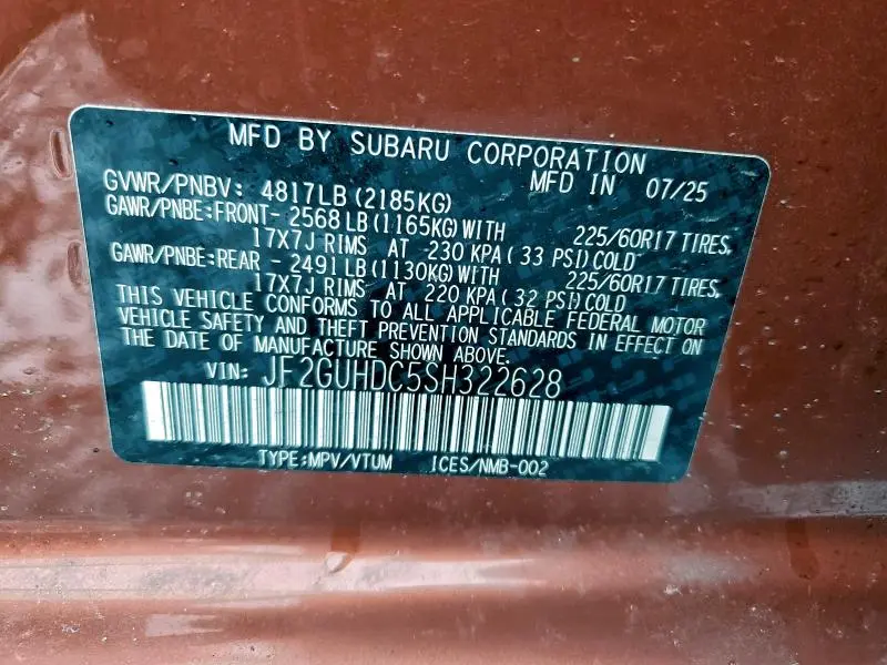 2025 SUBARU CROSSTREK PREMIUM  