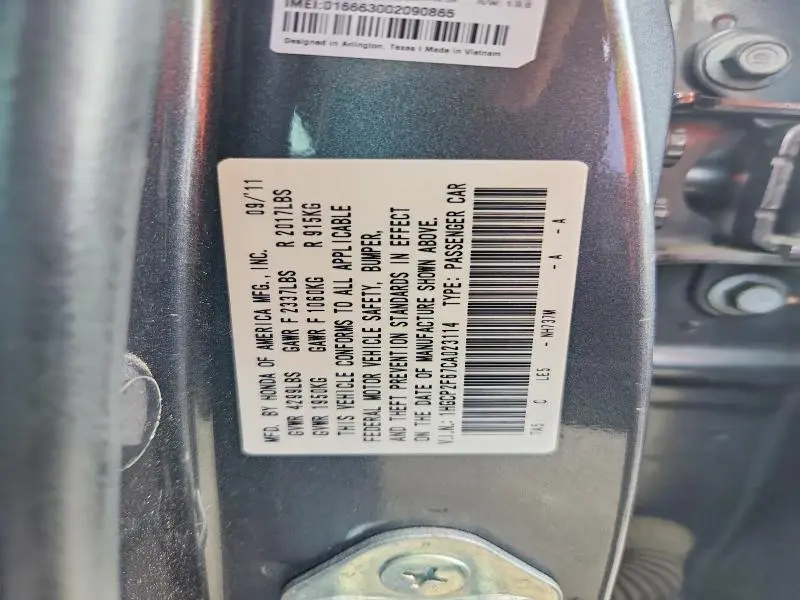 2012 HONDA ACCORD SE  