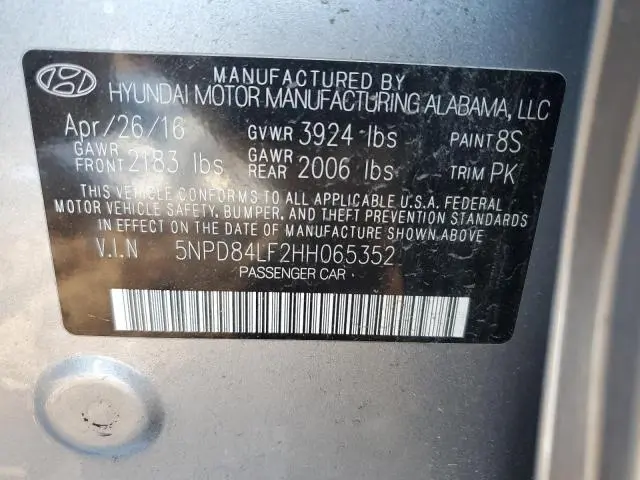 2017 HYUNDAI ELANTRA SE  