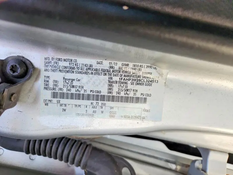 2012 FORD FOCUS SEL  