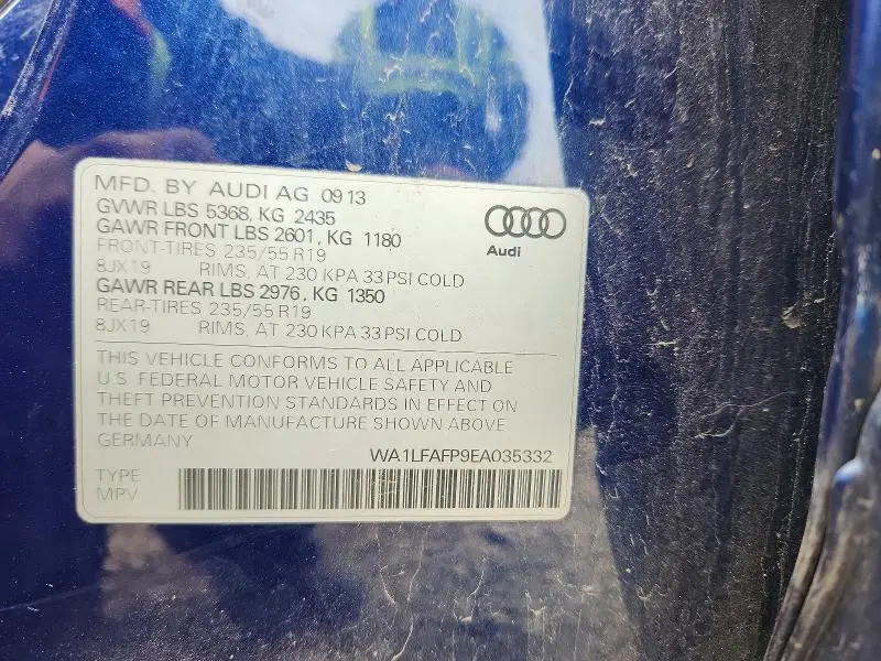 2014 AUDI Q5 PREMIUM PLUS  