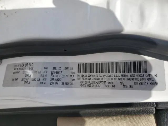 2017 JEEP CHEROKEE LATITUDE  