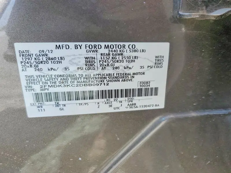 2013 FORD EDGE LIMITED  