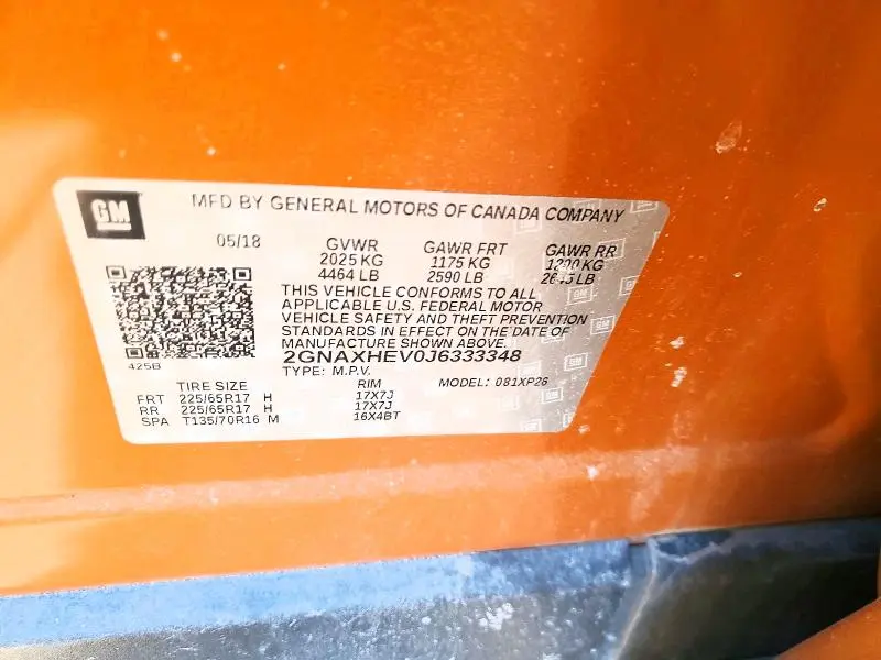 2018 CHEVROLET EQUINOX LS  