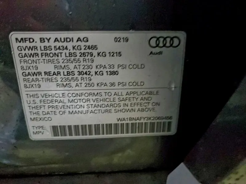 2019 AUDI Q5 PREMIUM PLUS  