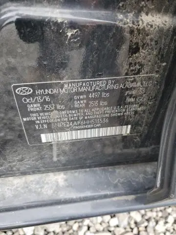 2017 HYUNDAI SONATA SE  