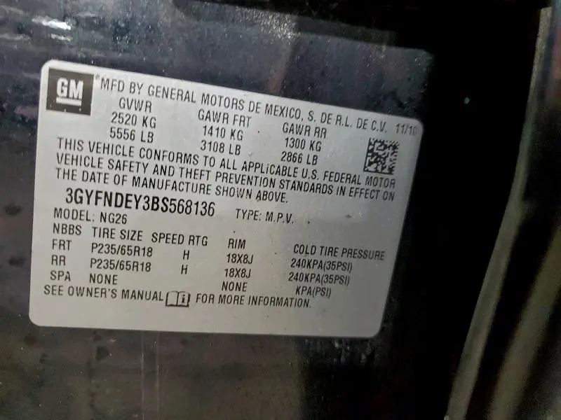 2011 CADILLAC SRX LUXURY COLLECTION  