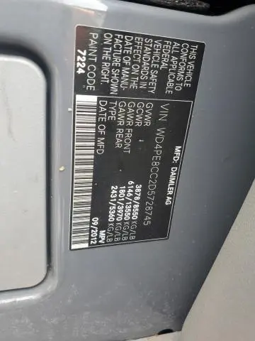 2013 MERCEDES-BENZ SPRINTER 2500  