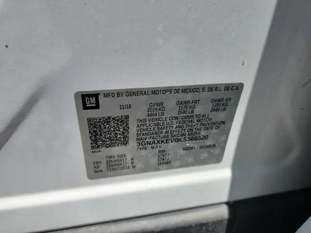 2019 CHEVROLET EQUINOX LT  