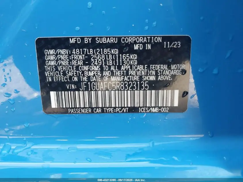 2024 SUBARU IMPREZA SPORT 5-DOOR