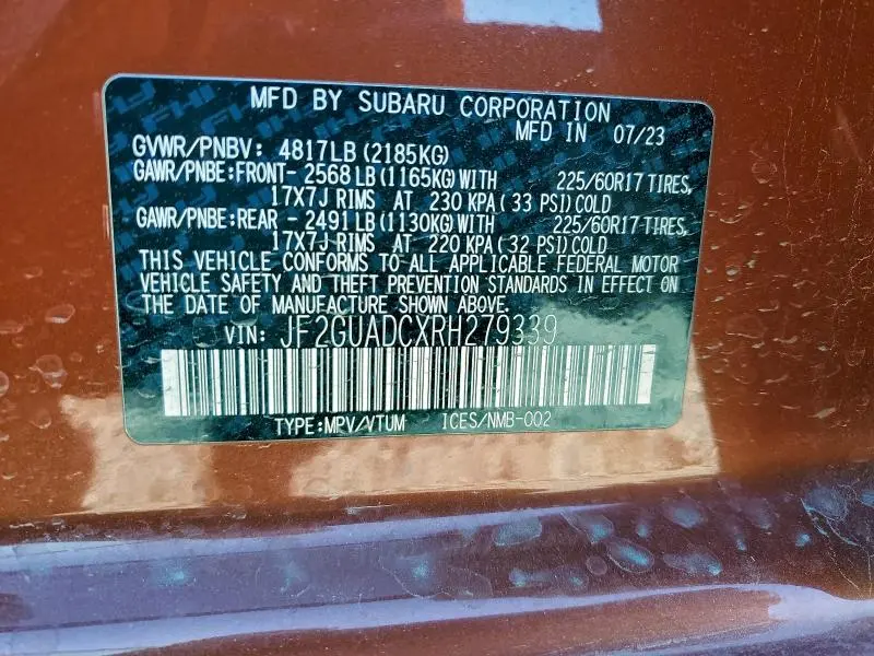 2024 SUBARU CROSSTREK PREMIUM  